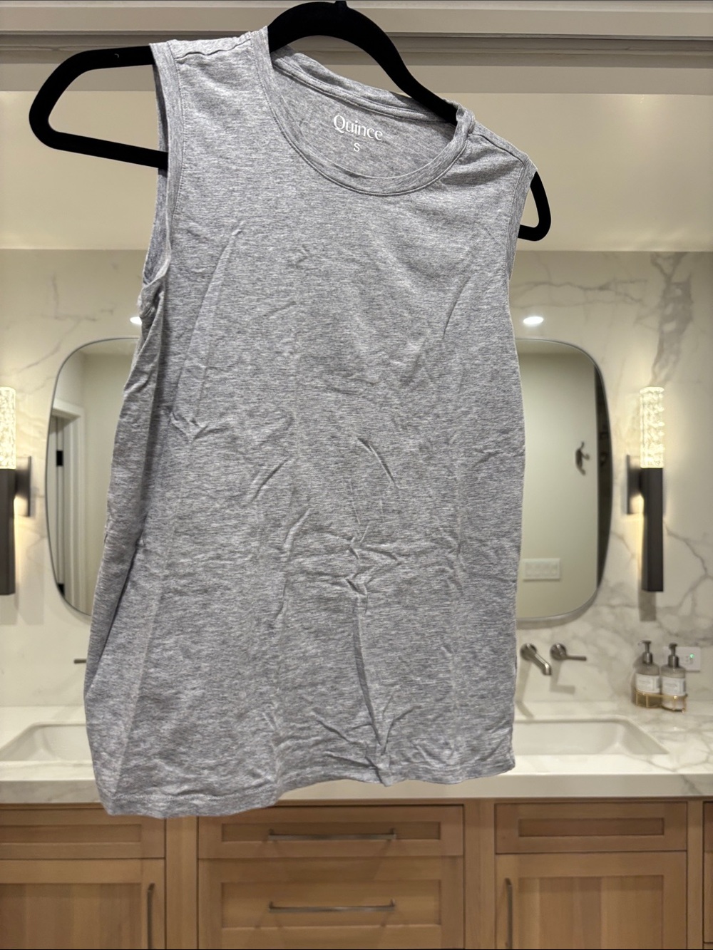 Quince Light Heather Gray Sleeveless Tank Top